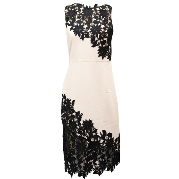 Alice + olivia margy white floral lace  sleevesless midi dress size 4 - Picture 8 of 11